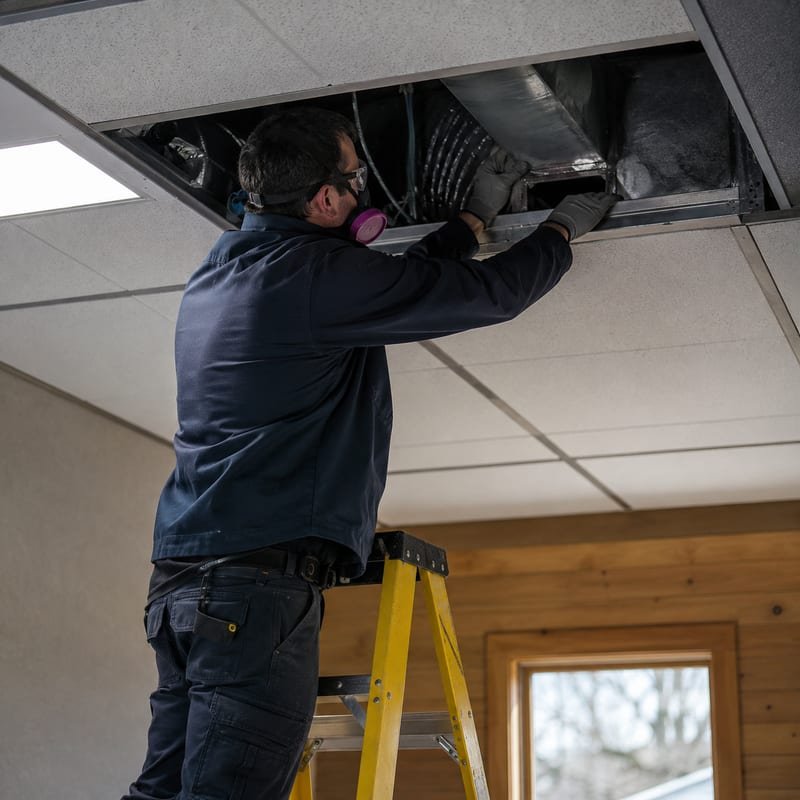 Commercial HVAC duct inspection for mold contamination in Rochester, NY