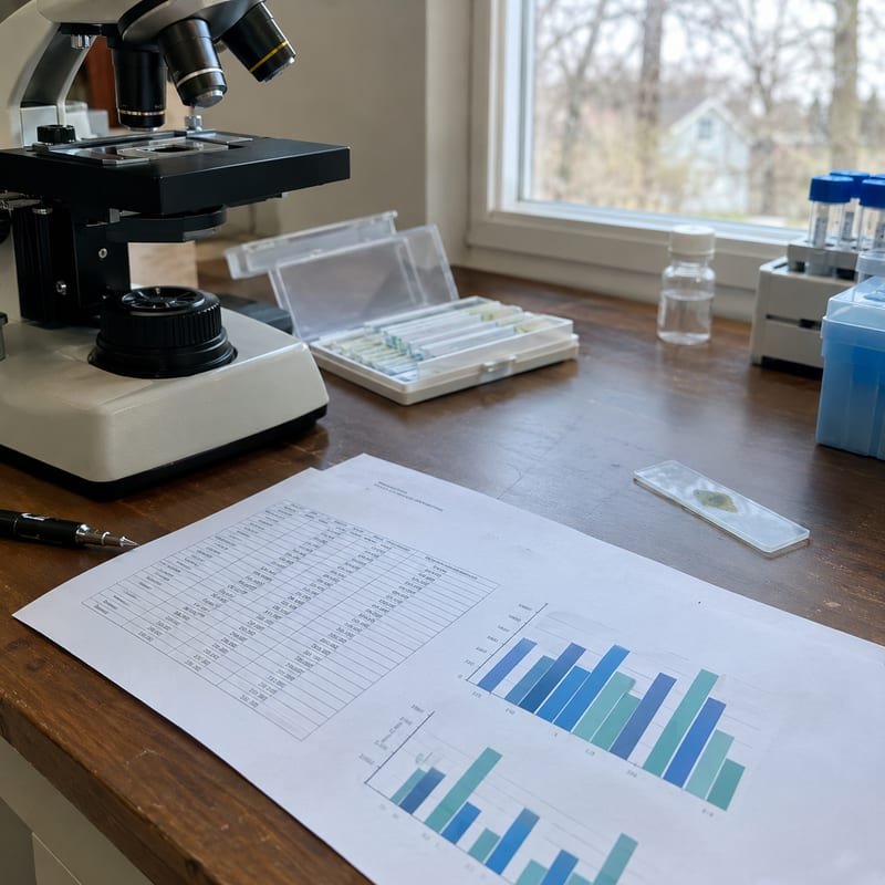 Accredited laboratory mold spore analysis report for a Rochester, NY property